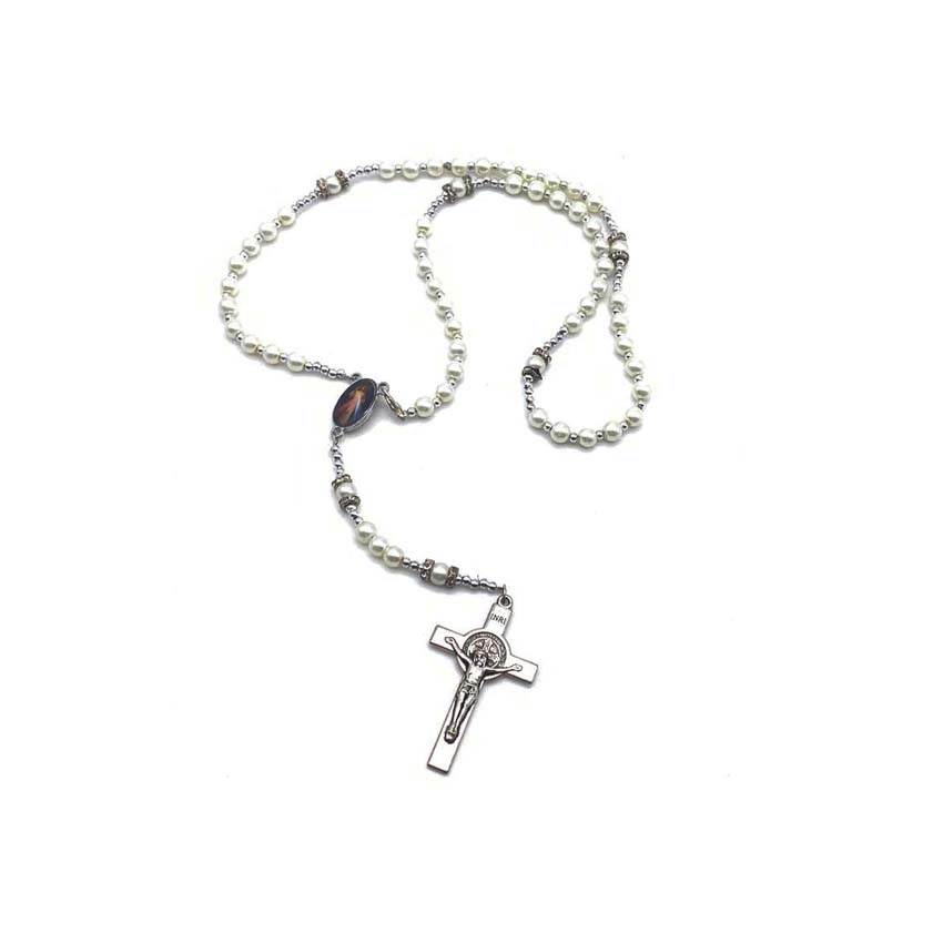 rosario perla blanca (6 unidades)